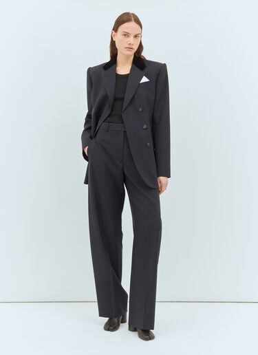 Oversized Stretch Wool Pants Sportmax Oversized Stretch Wool Pants Navy spx0258013