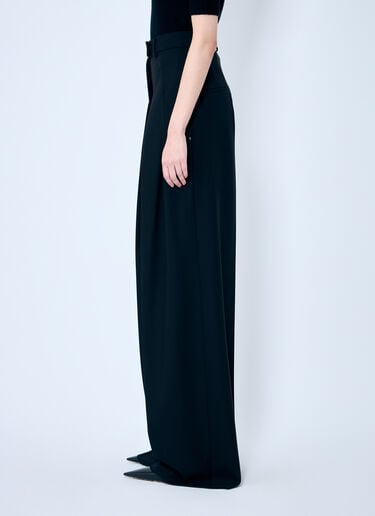 Sportmax Wide-Leg Wool Pants Black spx0259002