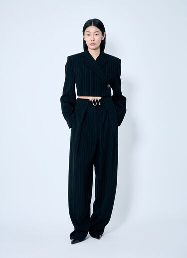 베르나드 핀스트라이프 팬츠 Sportmax 베르나드 핀스트라이프 팬츠 블랙 spx0259006