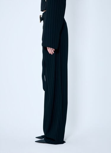 Sportmax 베르나드 핀스트라이프 팬츠  블랙 spx0259006