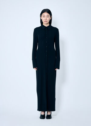 Sportmax クレープジャージー シャツドレス ブラック spx0259009