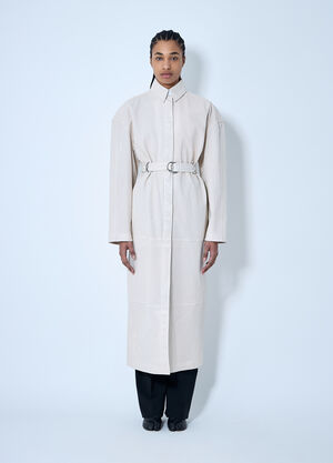 Sportmax 皮革孔眼风衣  米色 spx0260008