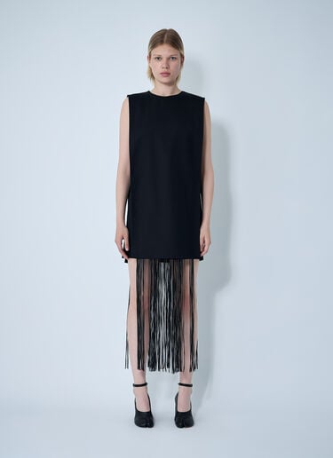 Finnici フリンジミディドレス Sportmax Finnici フリンジミディドレス ブラック spx0261004