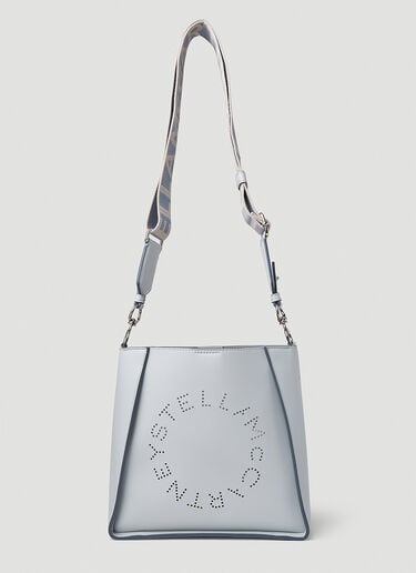Stella McCartney 镂花徽标小号单肩包 浅蓝色 stm0251026