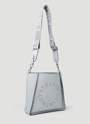 Stella McCartney 镂花徽标小号单肩包 浅蓝色 stm0251026