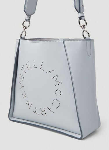 Stella McCartney 镂花徽标小号单肩包 浅蓝色 stm0251026