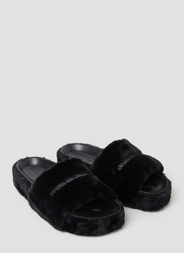 Stella McCartney フェイクファープラットフォームサンダル ブラック stm0253014