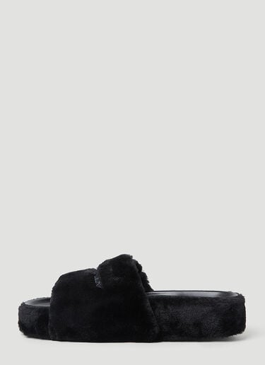 Stella McCartney フェイクファープラットフォームサンダル ブラック stm0253014