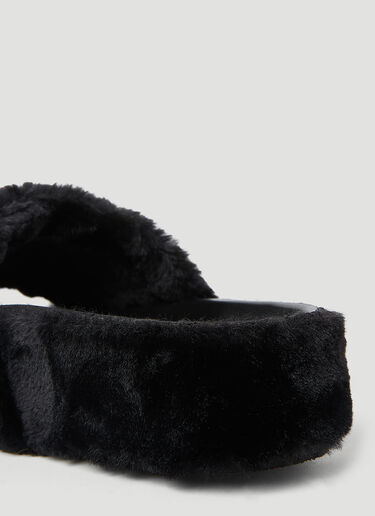 Faux Fur Plarform Sandals Stella McCartney Faux Fur Plarform Sandals Black stm0253014