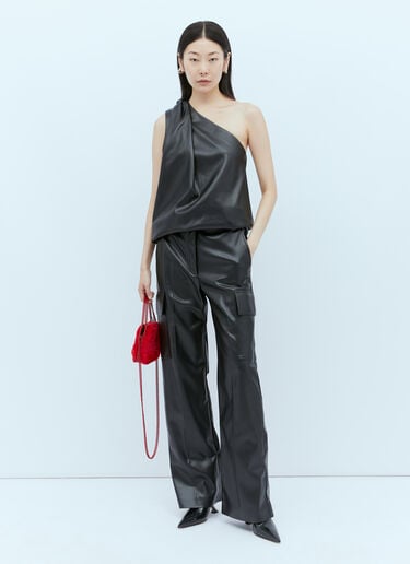 Cargo Vegan Leather Pants Stella McCartney Cargo Vegan Leather Pants Black stm0254001