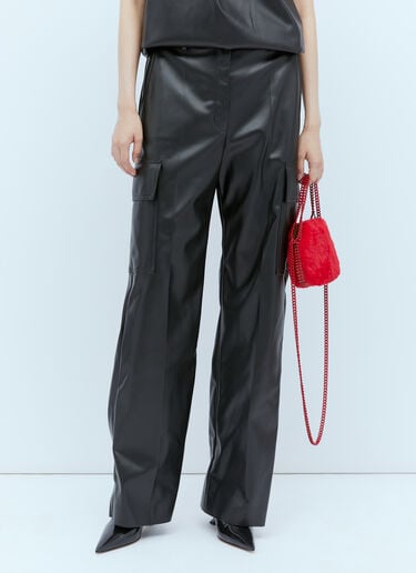 Cargo Vegan Leather Pants Stella McCartney Cargo Vegan Leather Pants Black stm0254001