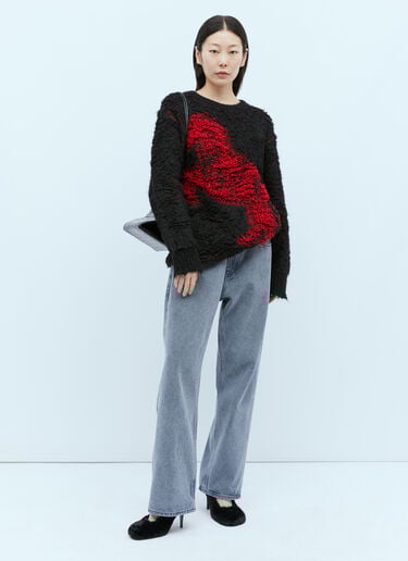 Stella McCartney 라이더 인조 모피 하이힐  블랙 stm0254011