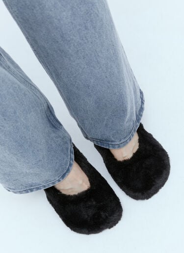 Stella McCartney 라이더 인조 모피 하이힐  블랙 stm0254011