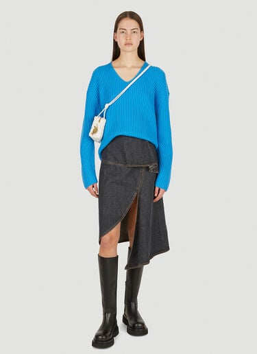 Ribbed Sweater Studio Nicholson Ribbed Sweater Blue stn0250007