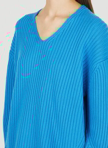 Ribbed Sweater Studio Nicholson Ribbed Sweater Blue stn0250007