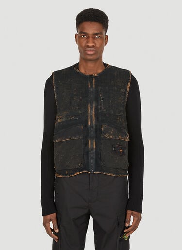 Mesh Sleeveless Jacket Stone Island Mesh Sleeveless Jacket Black sto0148032