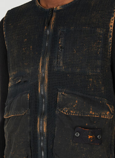 Mesh Sleeveless Jacket Stone Island Mesh Sleeveless Jacket Black sto0148032