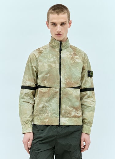 Stone Island Dissolving Grid Camo Jacket Green sto0156015