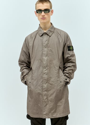 Stone Island Nylon Jacket With Signature Compass Patch Grey sto0156027