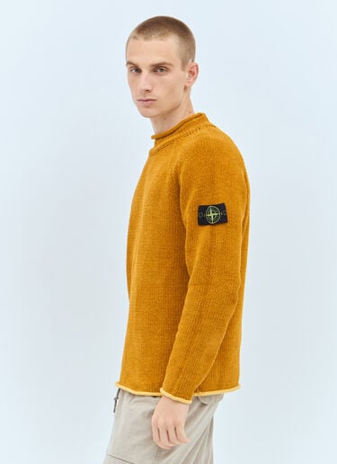 로고 패치 스웨터 Stone Island 로고 패치 스웨터 옐로우 sto0158035