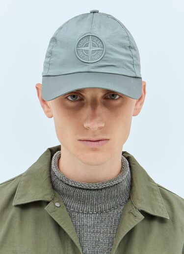 Stone Island ロゴ刺繍ベースボールキャップ グレー sto0158063