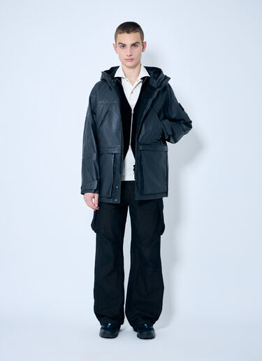 가죽 오간자 후드 재킷 Stone Island 가죽 오간자 후드 재킷 블랙 sto0160001