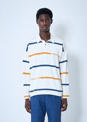 Stone Island Striped Polo Shirt Beige sto0160037