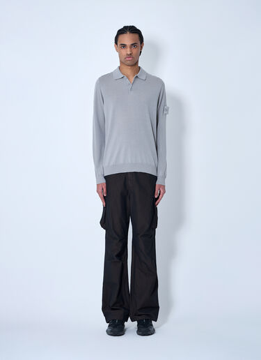 Stone Island 고스트 나침반 패치 폴로 셔츠 그레이 sto0160040