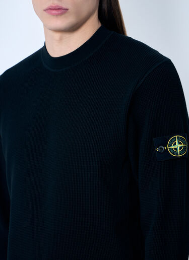 Compass Patch Sweatshirt Stone Island Compass Patch Sweatshirt Black sto0160041