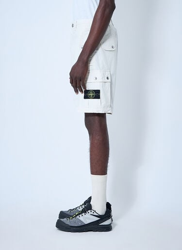 Stone Island Cotton-Blend Shorts Beige sto0160067