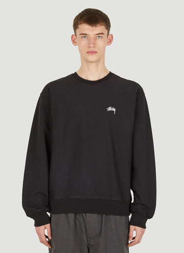 徽标刺绣运动衫 Stüssy 徽标刺绣运动衫 黑 sts0149005