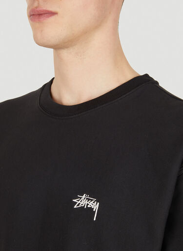 徽标刺绣运动衫 Stüssy 徽标刺绣运动衫 黑 sts0149005