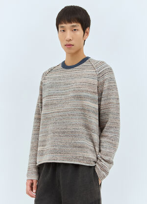 Stüssy Contrast Collar Crewneck Sweater Grey sts0158007