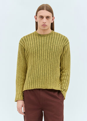 Stüssy Ribbed Crewneck Sweater Green sts0159004