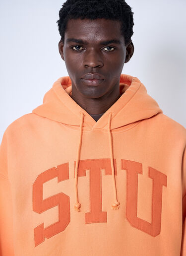 Stüssy ロゴモチーフ フード付きスウェットシャツ  オレンジ sts0160010