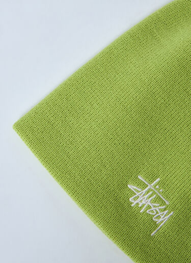 Logo Motif Beanie Hat Stüssy Logo Motif Beanie Hat Green sts0160019