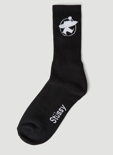 Stüssy 서프맨 크루 양말 블랙 sts0350023