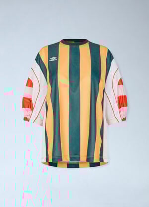 Stine Goya x Umbro Striped Logo Motif T-Shirt Yellow stu0261006