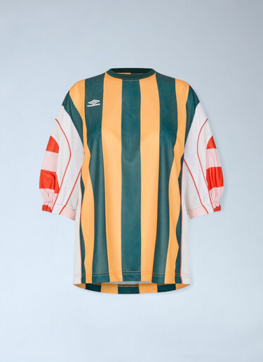 Stine Goya x Umbro Striped Logo Motif T-Shirt Yellow stu0261006