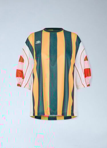 Striped Logo Motif T-Shirt Stine Goya x Umbro Striped Logo Motif T-Shirt Yellow stu0261006