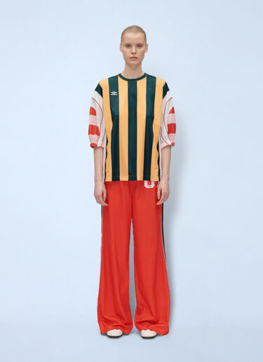 Stine Goya x Umbro Striped Logo Motif T-Shirt Yellow stu0261006