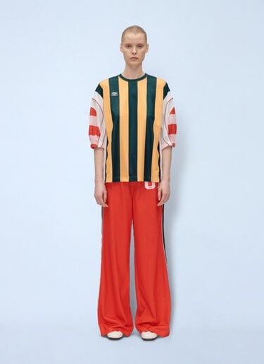 Striped Logo Motif T-Shirt Stine Goya x Umbro Striped Logo Motif T-Shirt Yellow stu0261006