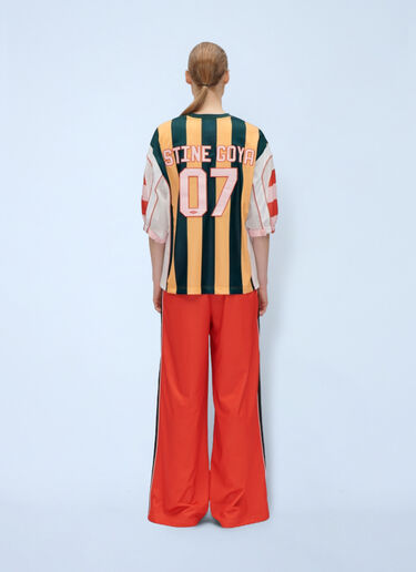 Stine Goya x Umbro Striped Logo Motif T-Shirt Yellow stu0261006