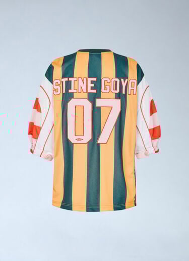 Striped Logo Motif T-Shirt Stine Goya x Umbro Striped Logo Motif T-Shirt Yellow stu0261006