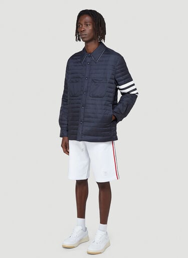Signature-Stripe Jersey Shorts Thom Browne Signature-Stripe Jersey Shorts White thb0141006