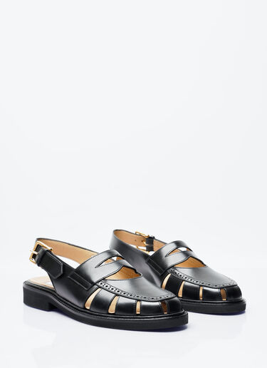 Cut-Out Slingback Loafer Sandals Thom Browne Cut-Out Slingback Loafer Sandals Black thb0156009