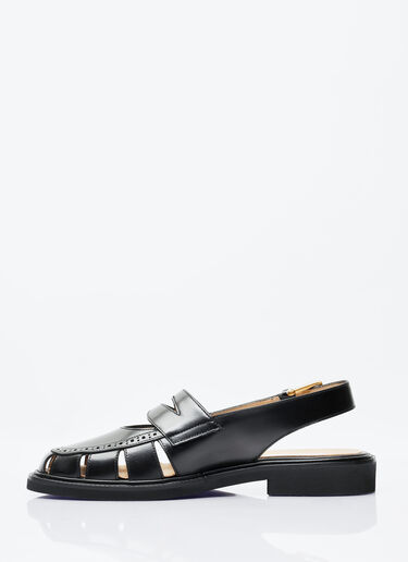 Cut-Out Slingback Loafer Sandals Thom Browne Cut-Out Slingback Loafer Sandals Black thb0156009