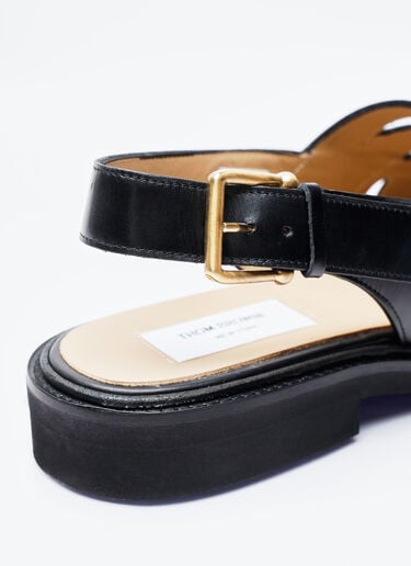 Cut-Out Slingback Loafer Sandals Thom Browne Cut-Out Slingback Loafer Sandals Black thb0156009