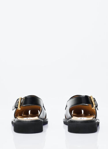 Cut-Out Slingback Loafer Sandals Thom Browne Cut-Out Slingback Loafer Sandals Black thb0156009