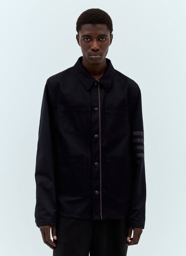 Thom Browne Rose Jacquard Four-Bar Utility Jacket Navy thb0157001